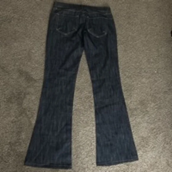 Women's Your Indies Image Jeans Size L Blue Denim Flare Leg - Picture 4 of 6